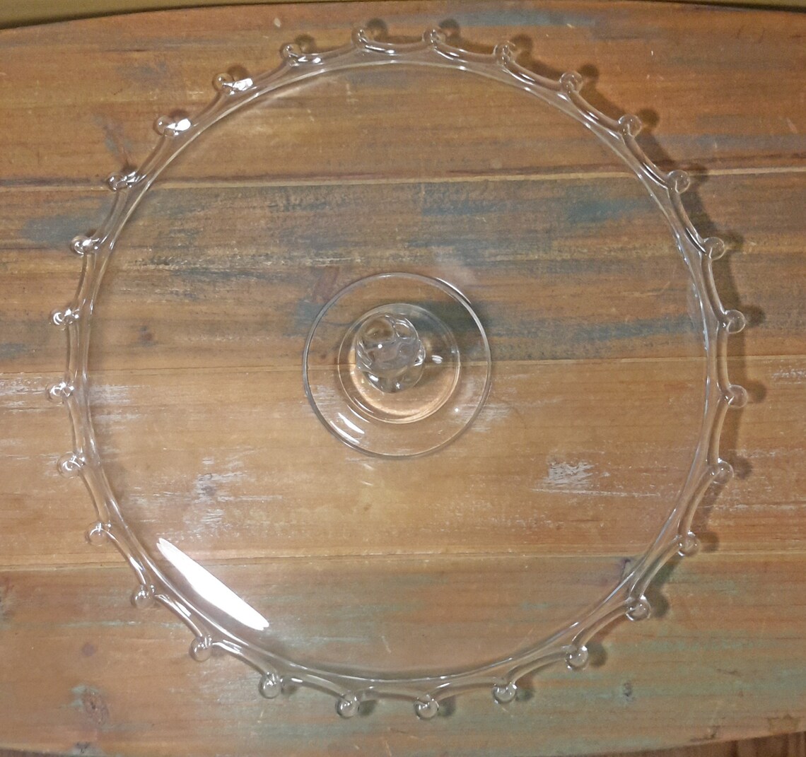 Center Handle Serving Tray Lariat Heisey Glass Vintage Etsy