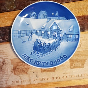 Arrival of Christmas Guest 1969 Plate B&G Bing and Grandahl Denmark Vintage