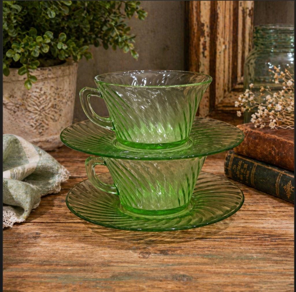 Vintage Spiral Glass - Etsy
