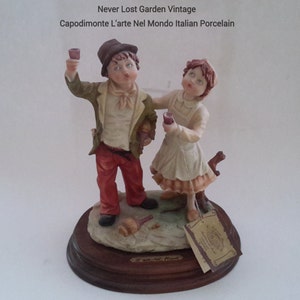 Capodimonte L&#39;arte Nel Mondo Italian Porcelain  Figurine Vintage
