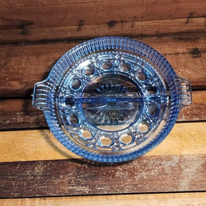 Relish Dish Windsor Blue Federal Glass Company Vintage