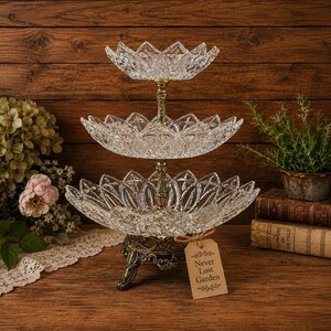 Glass Bowl With Metal Stand - Etsy