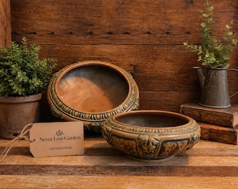 Florentine Roseville Bowl Pottery USA Vintage