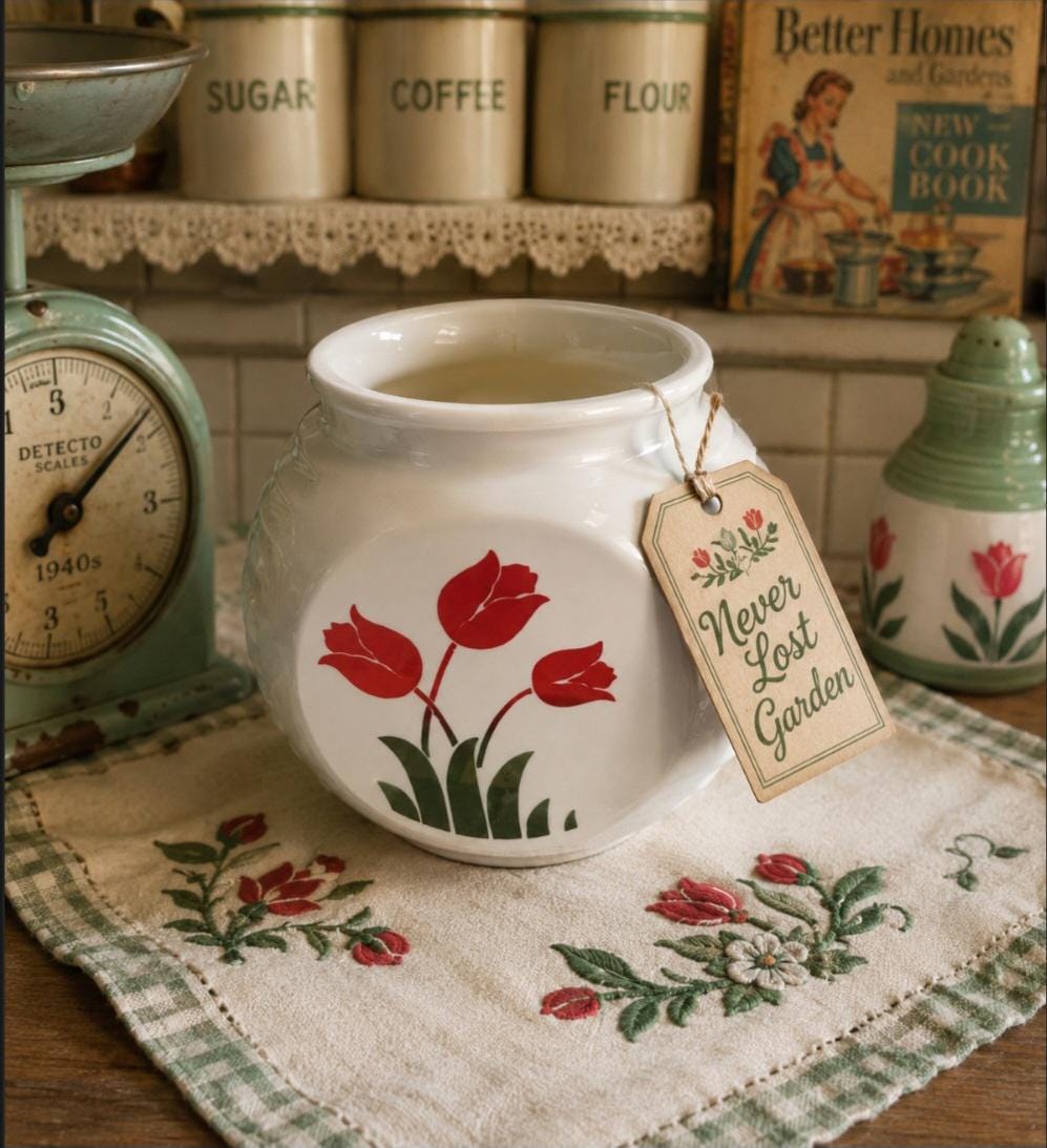 Hocking Fire King Vitrock Milk Glass Red Tulip Grease Jar - Etsy