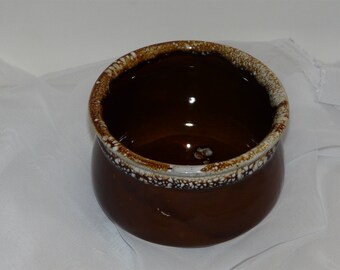 Monmouth Pottery Brown Drip Bowl Vintage