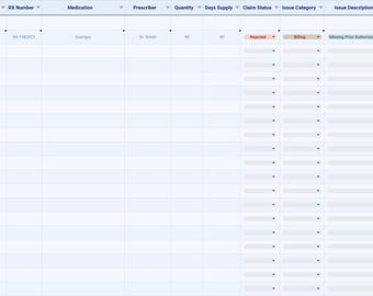 Prescription Audit Tracker | Pharmacy Compliance Log (Digital Download)
