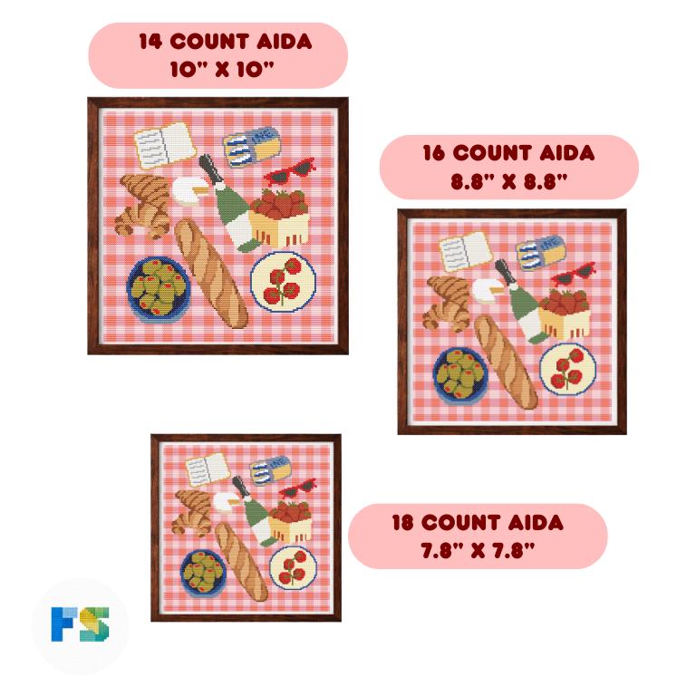 Summer Pinic Pattern Summer Picnic Cross Stitch / Needlepoint Pattern, Instant Download PDF ...