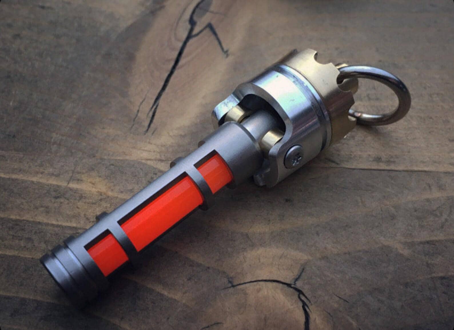 Keychain Assembly Skull Piston Glow-fob Locator Keychain – Swivel Connector – GITD ...