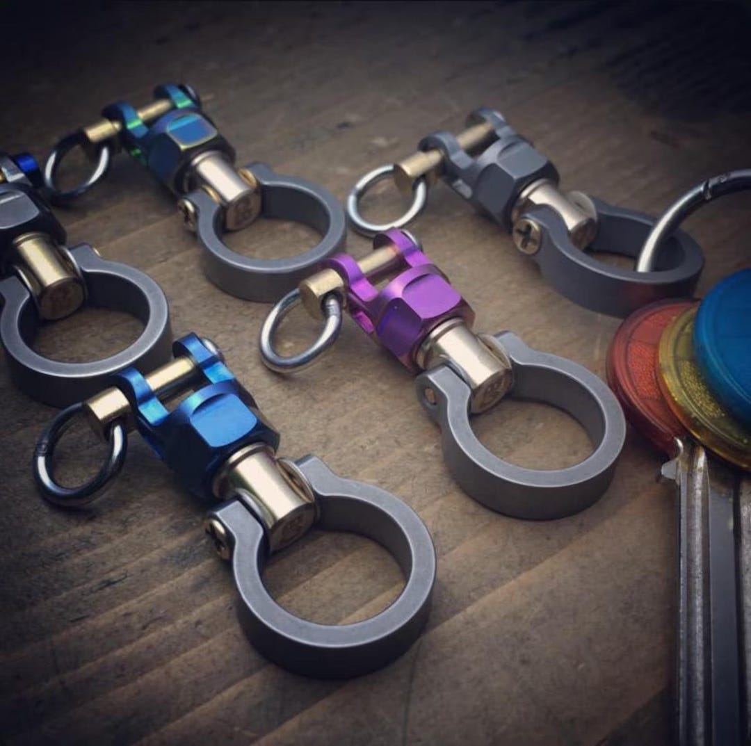 Modular Keychain Titanium Swivel Connector Keychain Replacement — Type IV Modular Joint ...