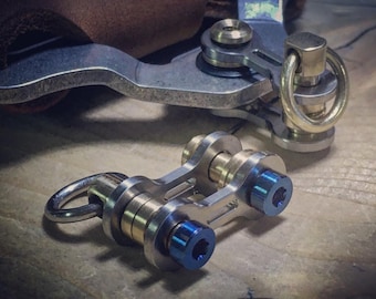 Titanium Bike-Link Keychain Connector
