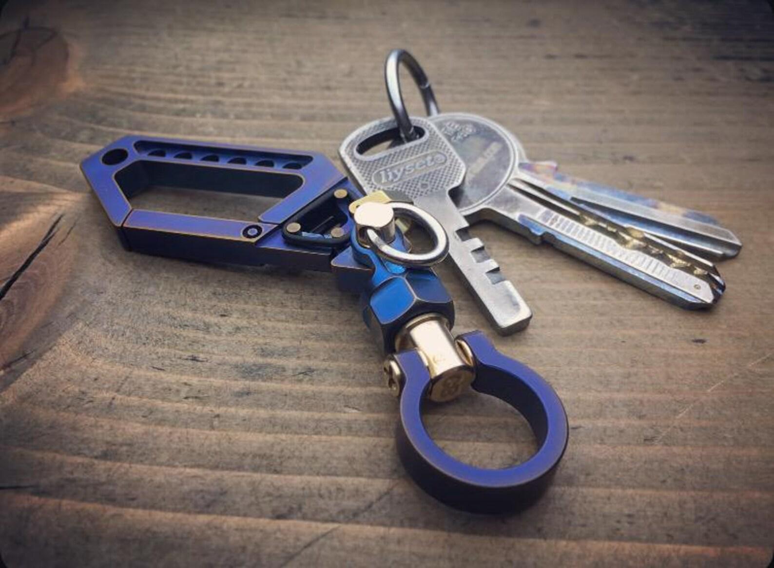 Titanium Keychain Box Tactical Titanium Key Chain / One-off Random - Etsy