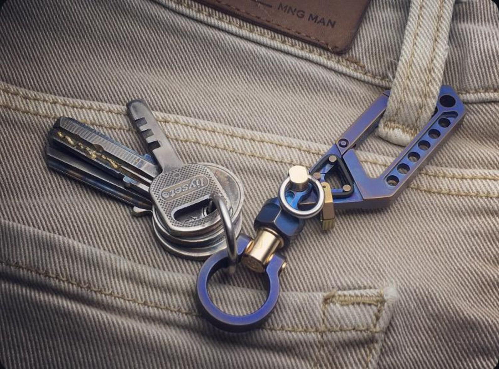 Titanium Keychain Box Tactical Titanium Key Chain / One-off Random - Etsy