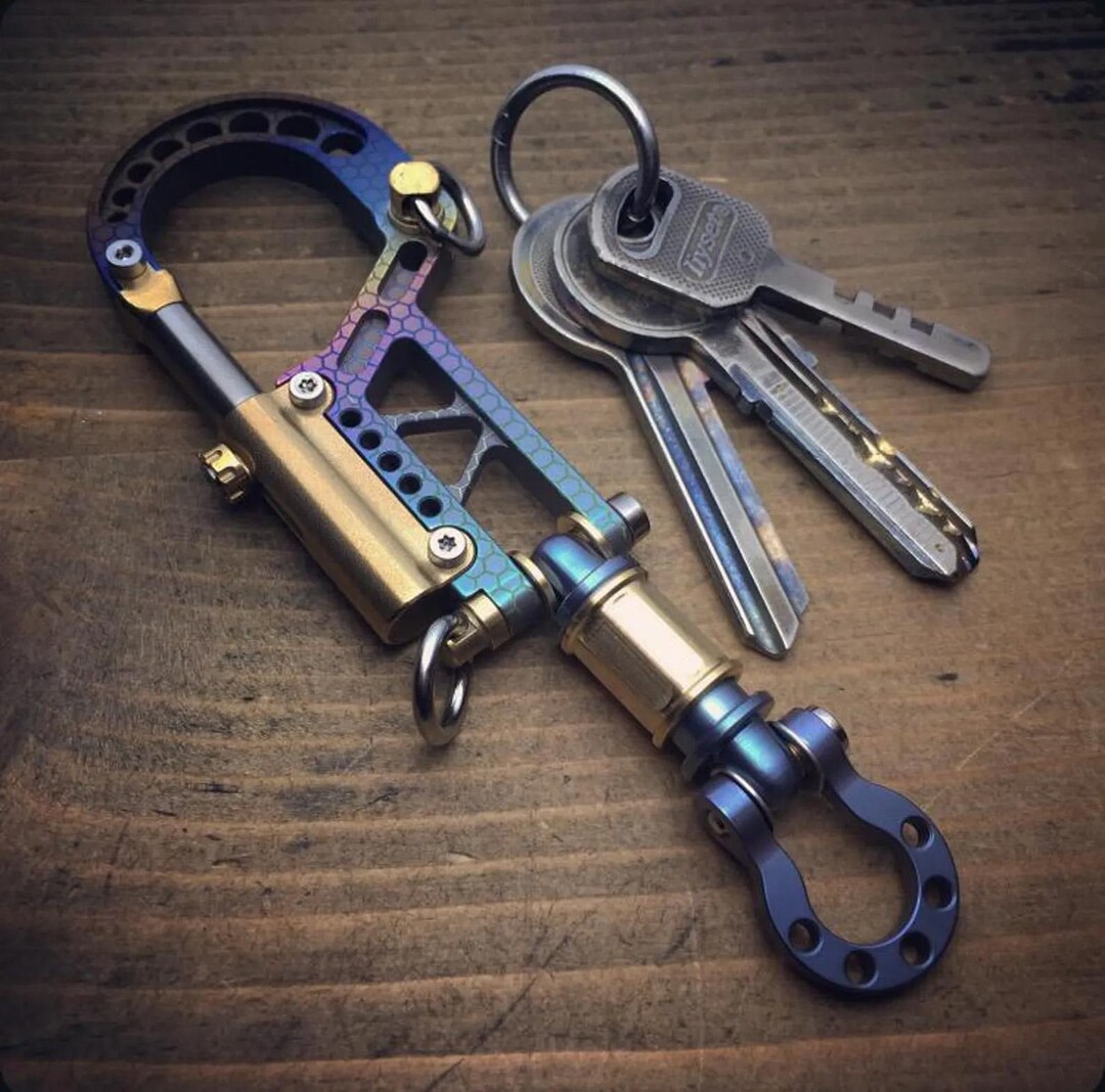 Titanium Bolt Carabiner Keychain ONE-OFF – EVO Random Anodized Edition ...