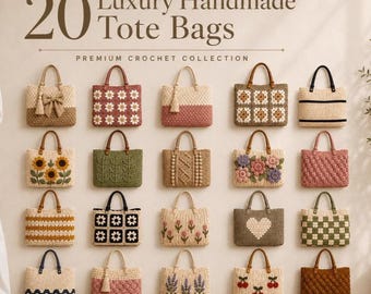 20 haakpatronen voor draagtassen – Luxe handgemaakte collectie (PDF-download)