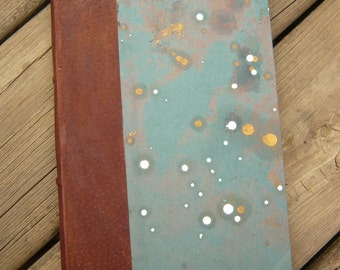 Diario de cuero de cuarto - Teal