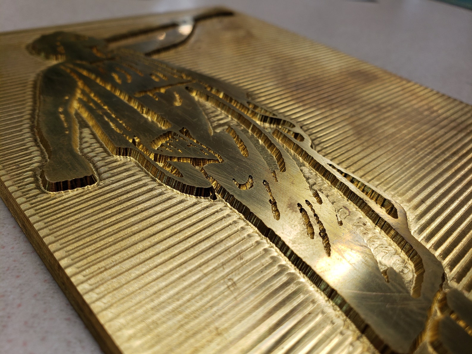 Brass Embossing Plate for Mormon Books or If You Just Want an Angelic