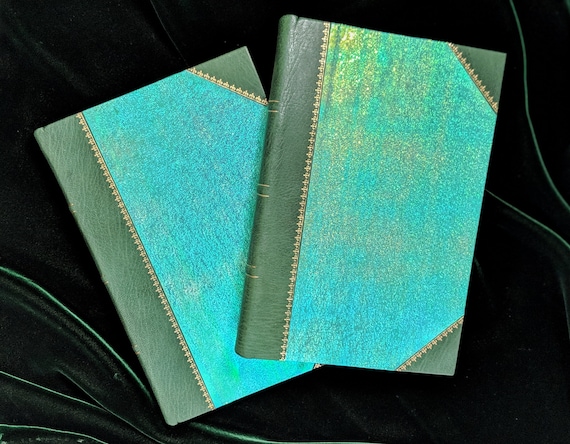 Genuine Mermaid Skin (Pre-Ban) Journal. Leather spine and corners