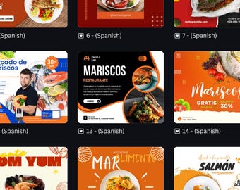 Fish Dishes Canva FB / Instagram Story Templates