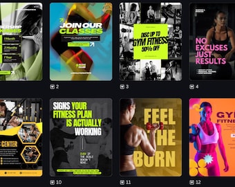 Shape your Body Woman Canva Instagram Story Templates