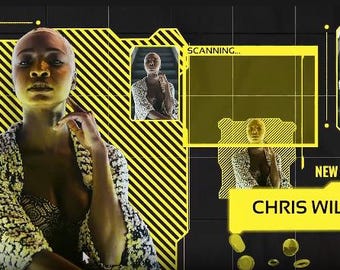 Cyberpunk Profil Scan Öffner Video Übergange/Premiere Pro/Keine Plug-ins nötig