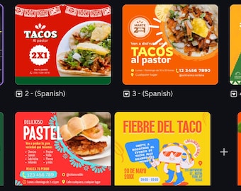 Tacos Canva FB / Instagram Story Templates
