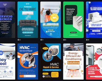 HVAC Canva FB / Instagram Story Templates