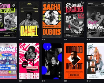 Music Mix Canva Instagram Story Templates