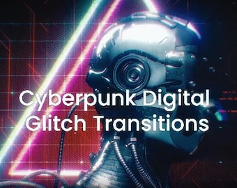 Dynamische Cyberpunk Glitch Übergangseffekt-Pack / Premiere Pro / Keine Plug-ins erforderlich