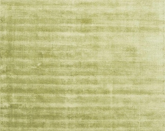 Handloom Tencel Silk Rug Olive Green, Tip Sheared Silk Carpet, Modern Minimalist Area Rug, Luxury Handmade Soft Textured Rug