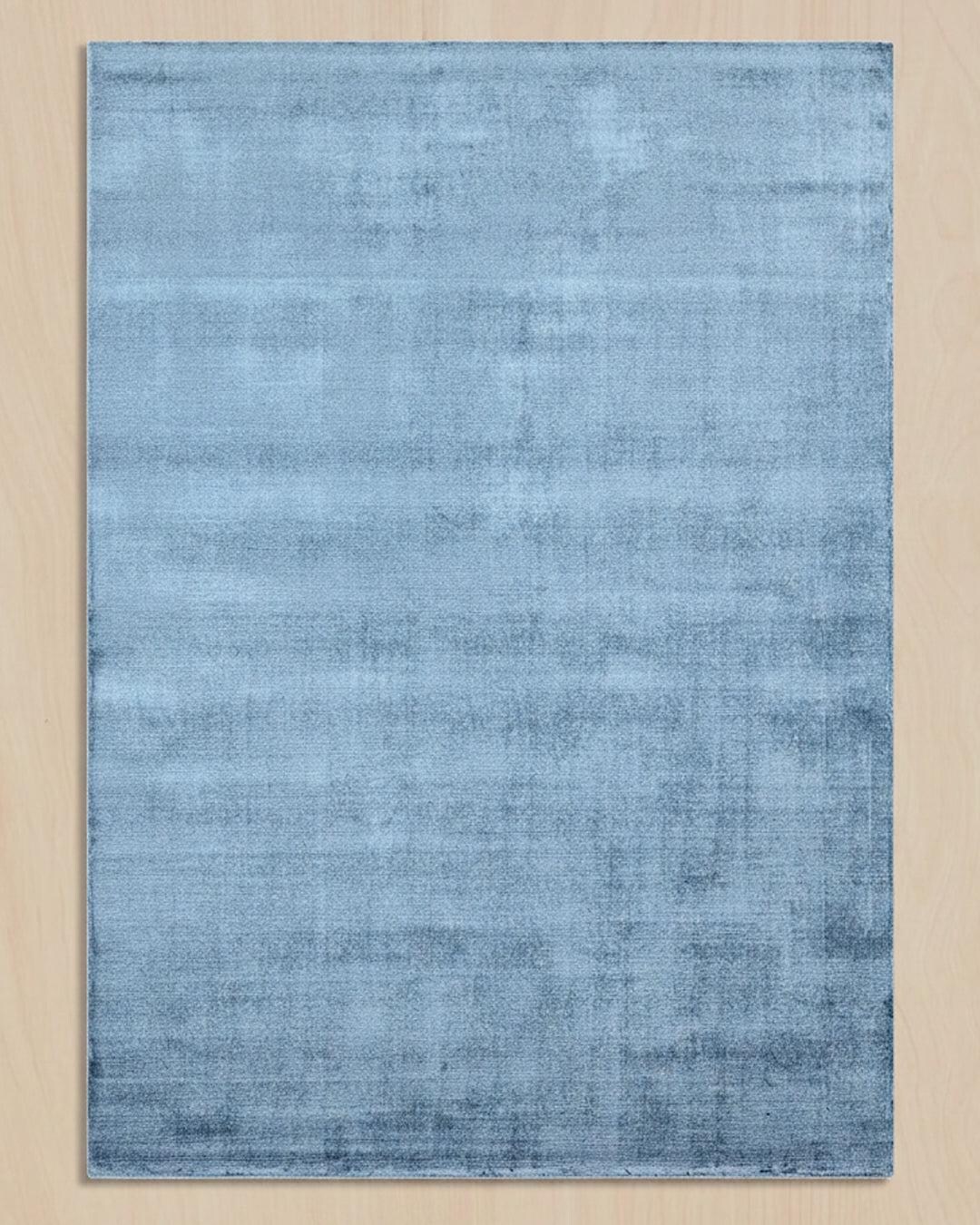 Handloom Tencel Silk Rug, Tip Sheared Silk Carpet, Modern Blue Abstract ...