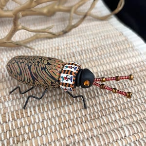 Bug Sculpture, Beetle Sculpture, Insect Sculpture, Whimsical Sculpture, African Art, Home Decor, Office Deco, Garden Decor 651
