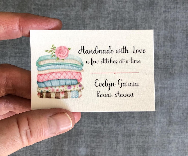 Personalized Quilt Label, Quilt Stack Label, Custom Fabric Label, Set ...