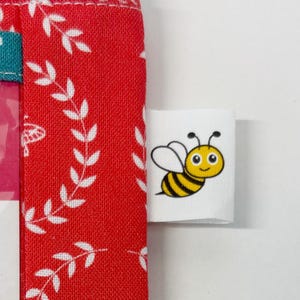 Sew-On Bag Tags, Side Seam Fabric Labels, Fold Over, Cotton (10 ct)