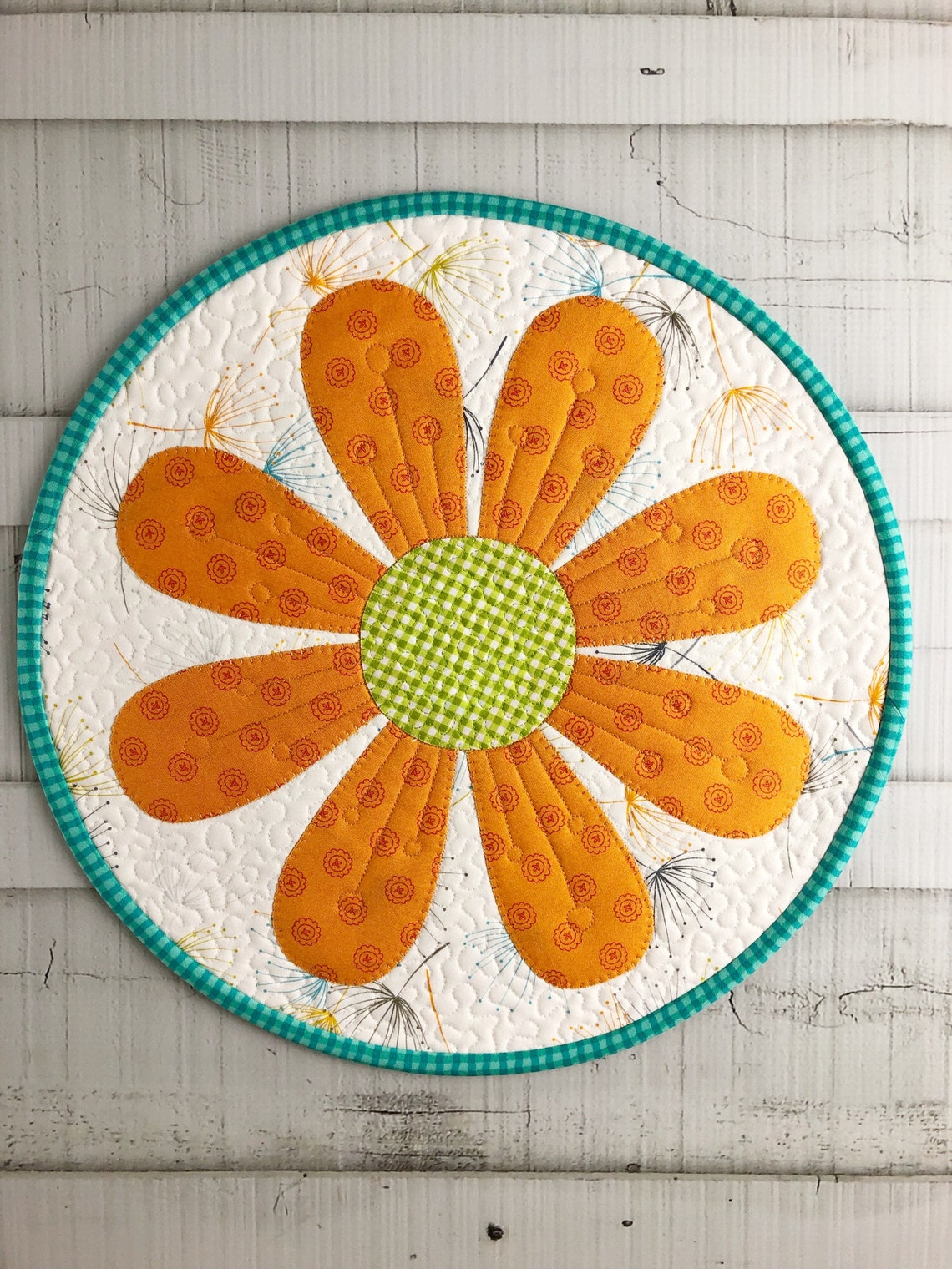 Round Flower Placemat Pattern Placemat Pattern Sewing Etsy