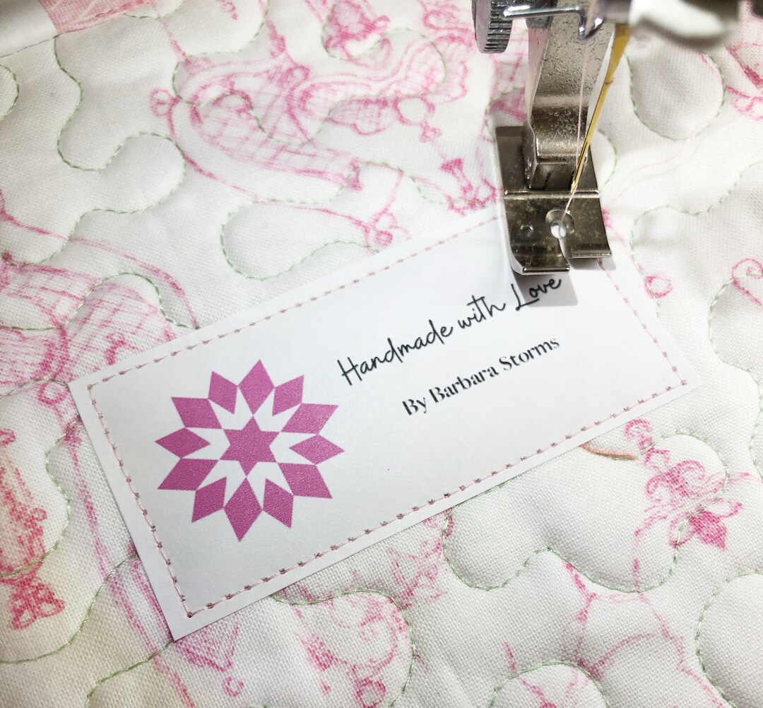 Personalized Quilt Label, Sew on Quilt Labels, Barn Star Quilt Label