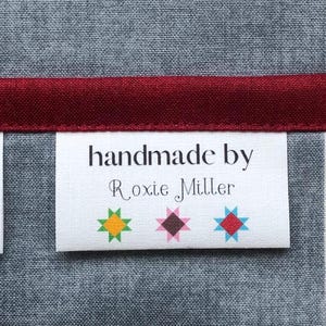 Personalized Quilt Labels, Quilt Label, Heaven Above, Custom Fabric Label, Set of 16 Personalized Label, Sew on Label FO2 - 03