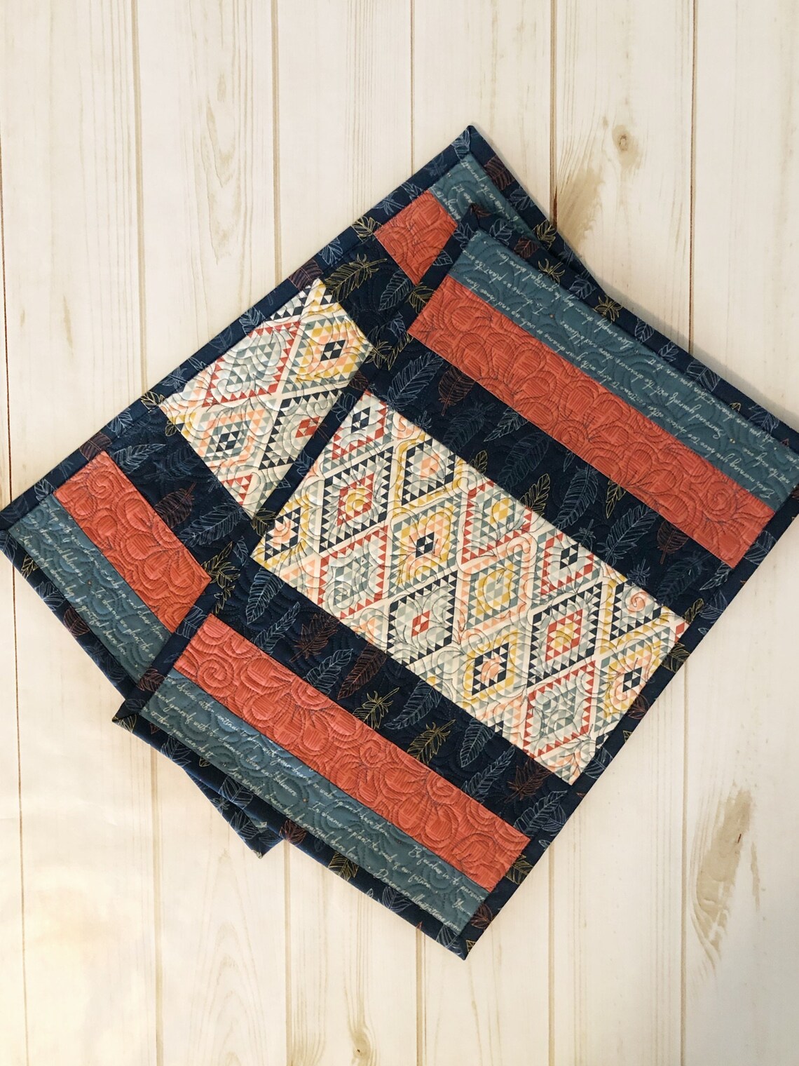 Quilted Placemats Western Placemats Set of 2 Placemats Etsy