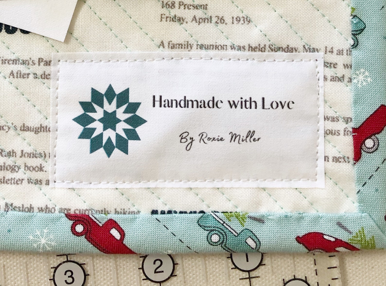 Personalized Quilt Labels Sew on Quilt Labels Barn Star Etsy
