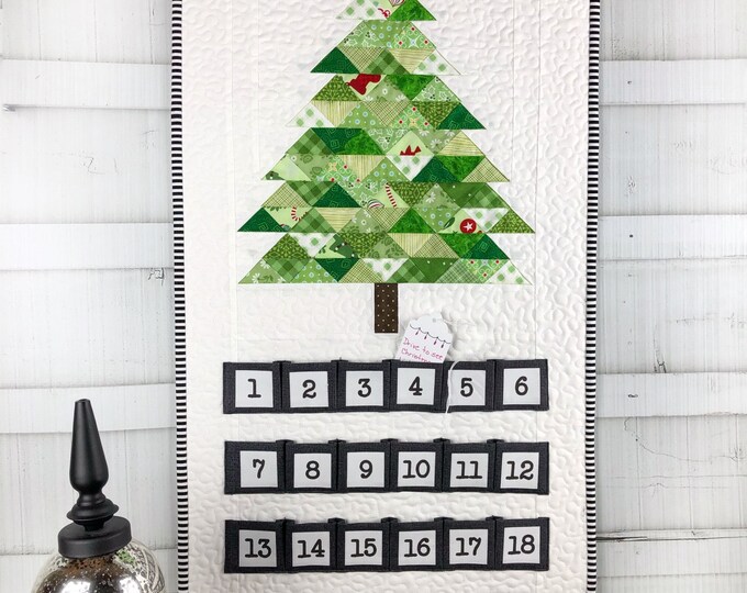 Christmas Advent Calendar Quilted Wall Hanging Advent Etsy