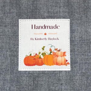 Personalized Quilt Labels, Fall Themed Quilt Labels, Custom Quilt Label, Set of 20 Personalized Labels, Sew on Fabric Label FL2-07