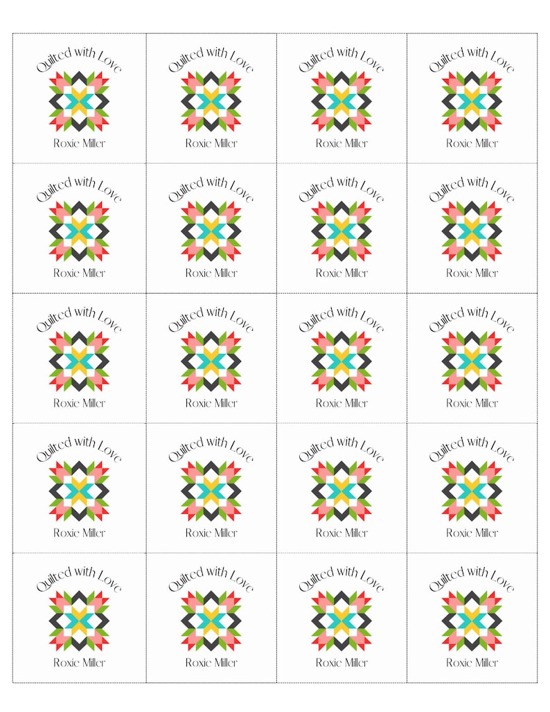 Carpenter Label Personalized Quilt Label, Carpenters Star Quilt Label, Custom Label ...