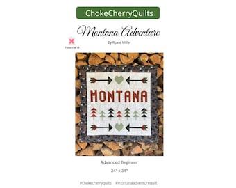 Montana Adventure Quilt Pattern, 34" Wall Hanging (PDF Pattern), Detailed Directions
