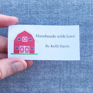 Personalized Quilt Label, Farm Pals Quilt Labels, Custom Fabric Label, Set of 15 Personalized Labels, Iron-on or Sew-on Quilt Label FL1.5-12