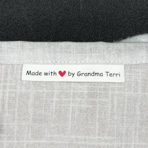 Personalized Quilt Label, Quilt Label, Narrow Quilt Label, Custom Fabric Label, Set of 32, Personalized Label, Sew on Label FO1x2-02