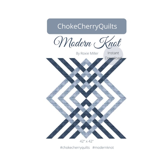 Interwoven HST Quilt Pattern, Modern Knot Design (PDF Pattern)