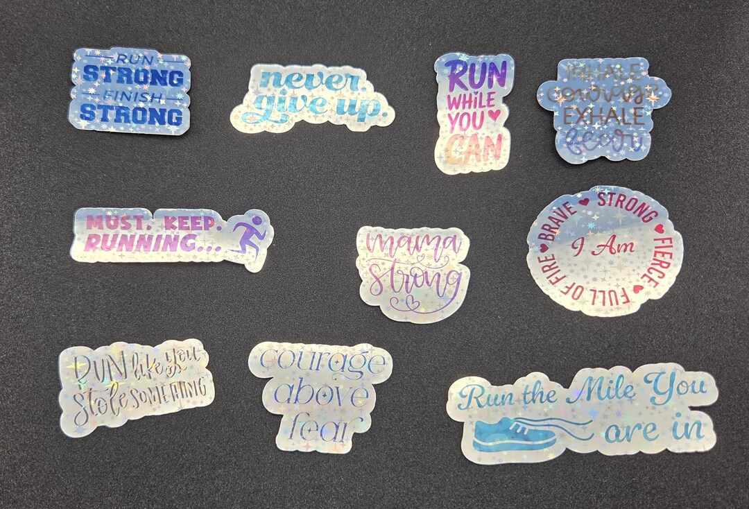 Running Motivation Full Color Stickers - Etsy