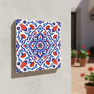 Ankara Anatoliska Keramikplattor – Seljuk Blommig Geometrisk Design