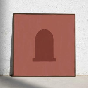 Minimalistisk terrakottabåge keramisk kakel – Medelhavsväggdekor