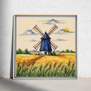 Keramikplattor i Windmill-stil – Harvest Countryside Accent för kök och bakstänkskydd