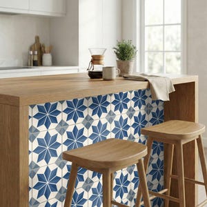 Genoa Ceramic Tile – Blue Star Geometric Design, Italian Coastal Mediterranean Decor